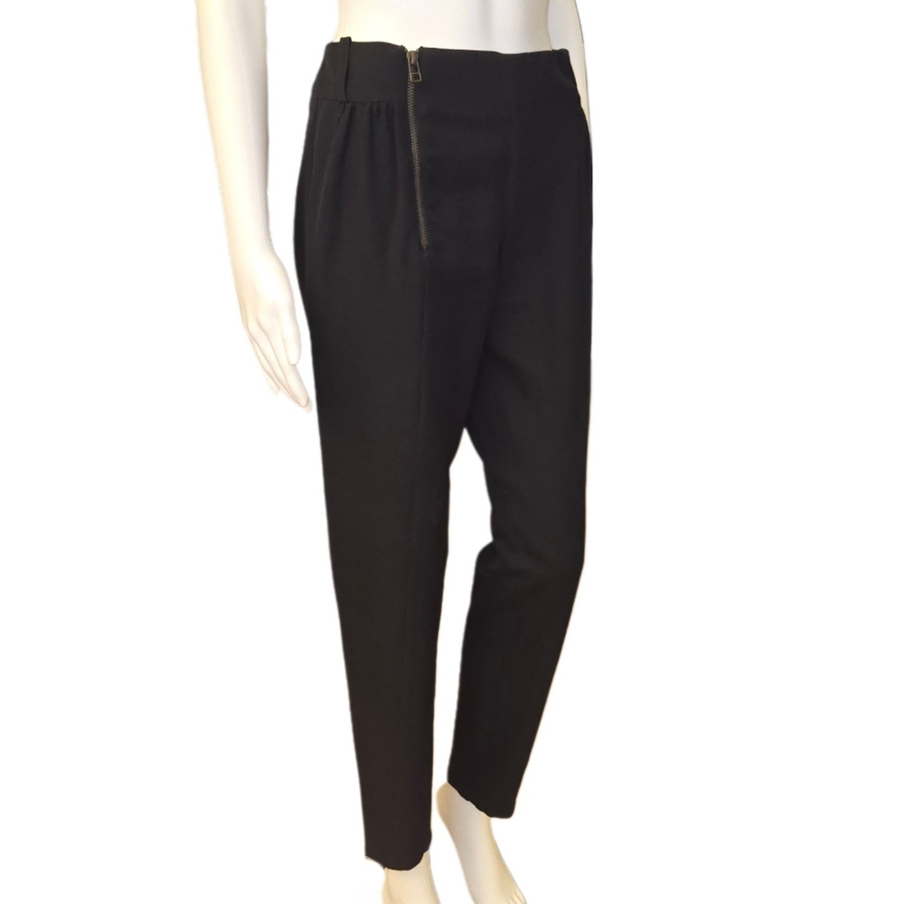 SOCIETY FOR RATIONAL DRESS Lightweight Wool-Blend Tapered Ankle Slacks Pant Sz 4